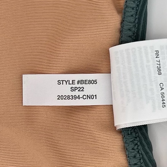 J. Crew Womens Ribbed Cheeky String Bikini Swim Bottom Size M Green Curved Waist - Picture 7 of 8